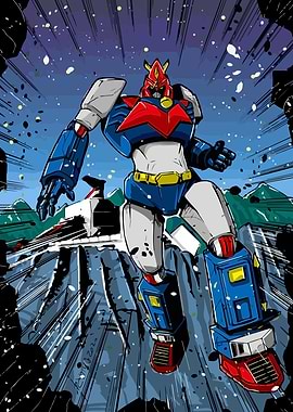 Voltes V Robot Illustration