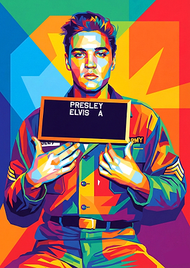 Elvis Presley Pop Art Portrait