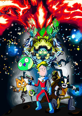 Final Space characters in space adventure