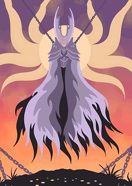 Hollow Knight chained character illustration