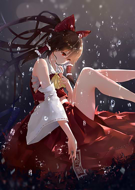 Anime Girl in Red Dress