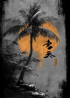 Ukiyo Minimalism Palm Tree