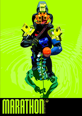 Marathon Game Character in Green