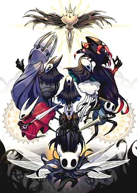 Hollow Knight characters illustration