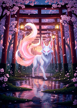 Kitsune in a torii gate