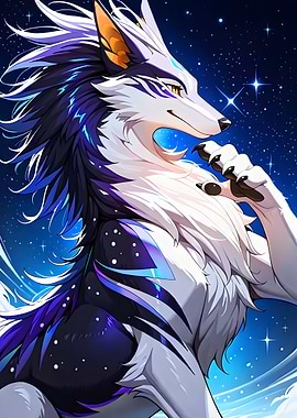 Celestial Wolf Digital Art