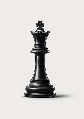 Chess King Piece Illustration