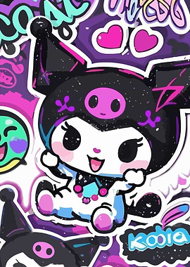 Kuromi Sticker Art