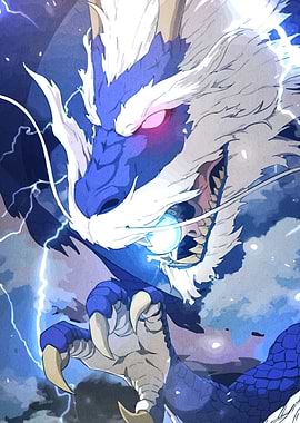 Blue and White Dragon