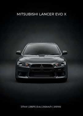 Mitsubishi Lancer EVO X Front View