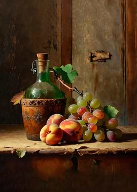 Still Life with Fruit and Bottle