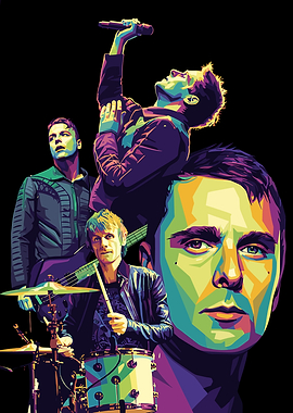 Muse Band Pop Art Portrait