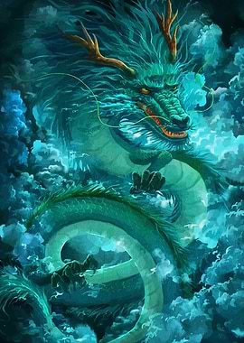 Azure Dragon in the Clouds
