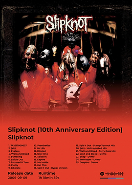 Slipknot 10th Anniversary Edition Album Cover