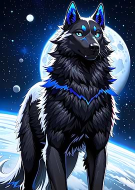 Cosmic Wolf Illustration