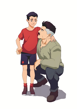 Omni-Man and Mark Grayson Illustration