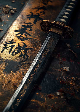 Detailed Katana Close-Up