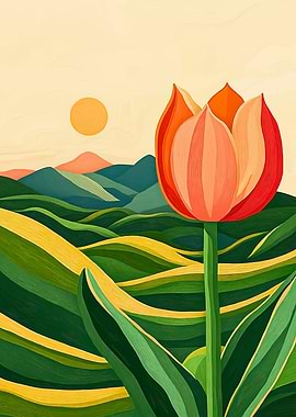 Tulip in a Landscape