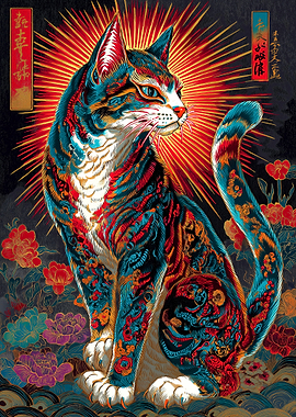 Yakuza Cat Art