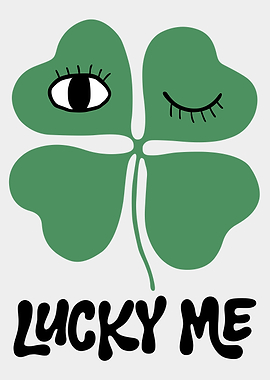 Retro Maximal Poster – Winking Clover “Lucky Me” Design