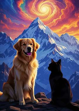 Dog and Cat Mountain Adventure