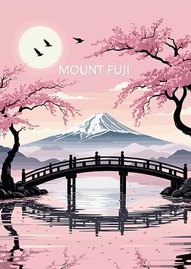 Mount Fuji Cherry Blossom Landscape