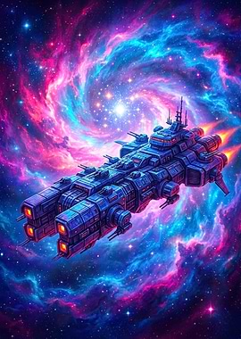 Spaceship in Nebula