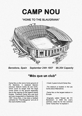 Camp Nou Stadium Illustration