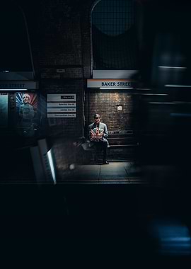 Man at Baker Street Station, London