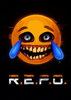 Creepy Emoji with REPO Text