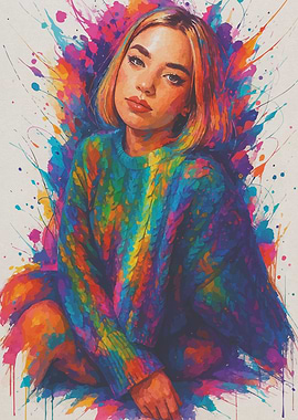 Colorful Portrait of a Woman