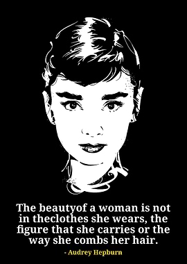 Audrey Hepburn Quote Portrait