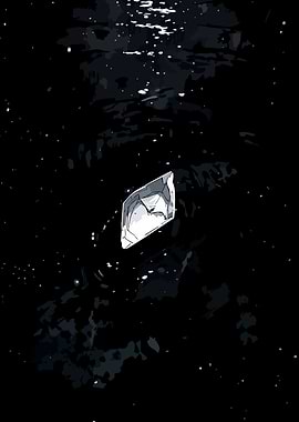 Floating Crystal in Dark Water