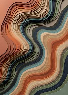 Topography Abstract Paper Art
