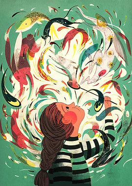 Girl with Fish Dream