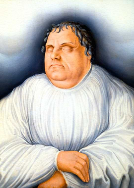 Martin Luther in Death Painting