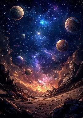 Cosmic Landscape with Planets and Stars