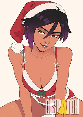Christmas Girl in Santa Outfit
