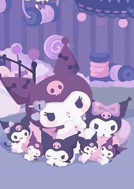 Kuromi and Friends Purple Dreamscape
