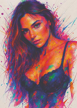 Colorful Portrait of a Woman