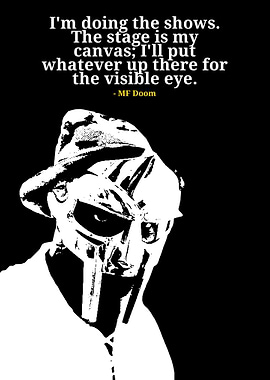 MF Doom Quote Portrait