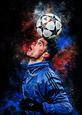 Cristiano Ronaldo Soccer Ball Portrait