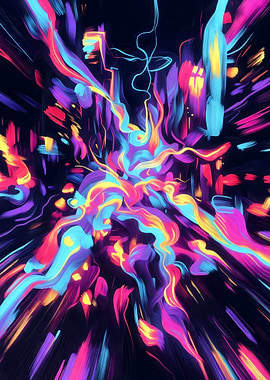 Neon Light Explosion