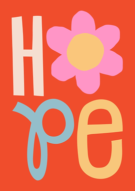 Colorful Baby Room Poster – Bright “Hope” Nursery Art