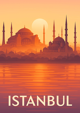 Istanbul Sunset Silhouette