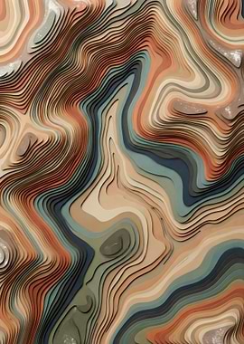 Paper Cut Topographic Map Art