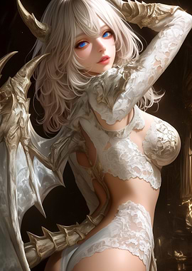 Dragon Girl in White Lace
