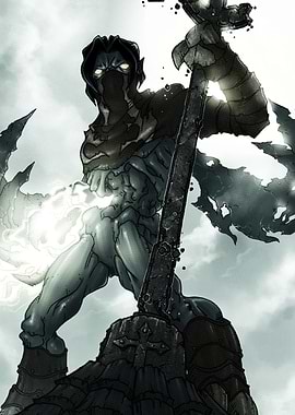 Dark Fantasy Warrior with Sword