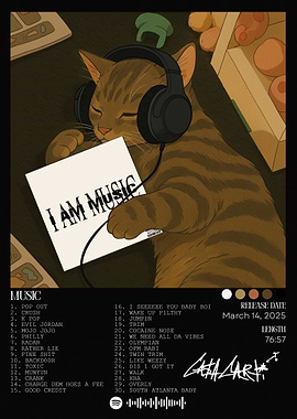 Cat with Headphones - Album Cover