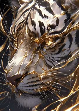 Golden Tiger Portrait